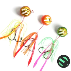 Jig Lento Mar Profundo con Falda y Ojos 3D para Pesca de Agua Salada