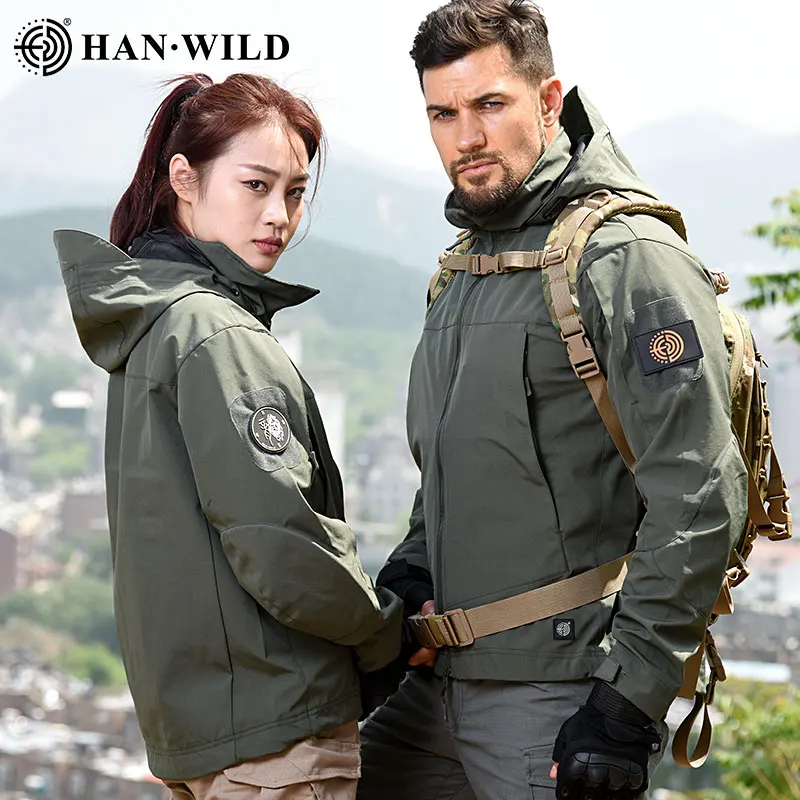 HAN WILD-Chaqueta ligera Airsoft para hombre, abrigo táctico de combate, impermeable, transpirable, informal, senderismo - imagen 5