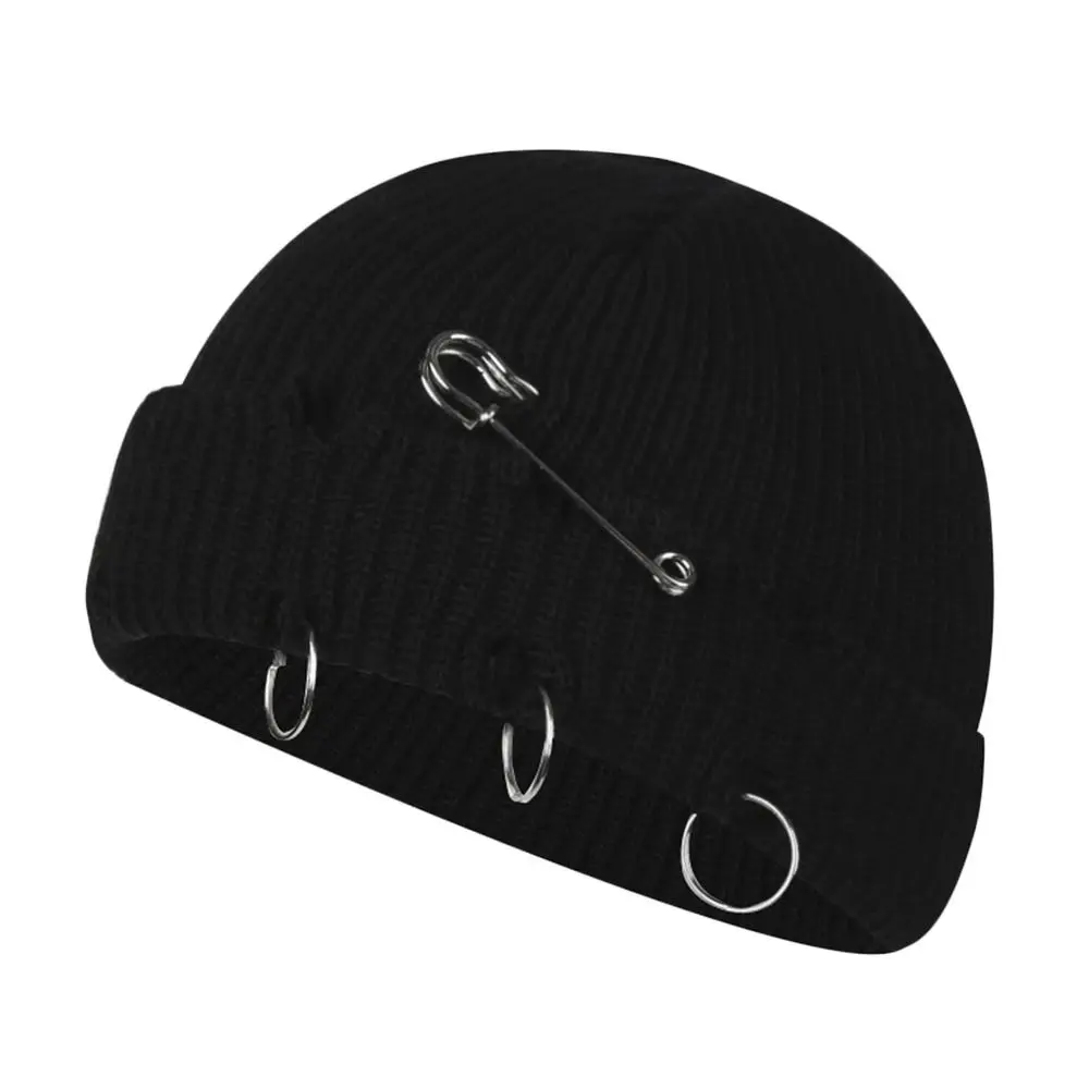 Gorro de punto cálido de invierno a la moda, gorro de lana suave y grueso, gorro informal de ocio de Color sólido para hombres y mujeres - imagen 3