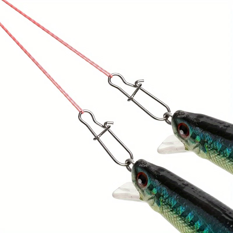 ¡50/100 Uds. Clips de pesca de acero inoxidable: accesorio de cebo rápido y fácil para pesca marina y de agua dulce! - imagen 3