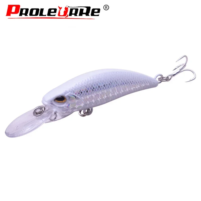 Señuelo de Pesca de pececillo que se hunde, cebo Artificial duro láser, ojos 3D, 65mm, 5,2g, Wobblers de Pesca, lubina, Crankbait, Minnows, 1 ud. - imagen 4