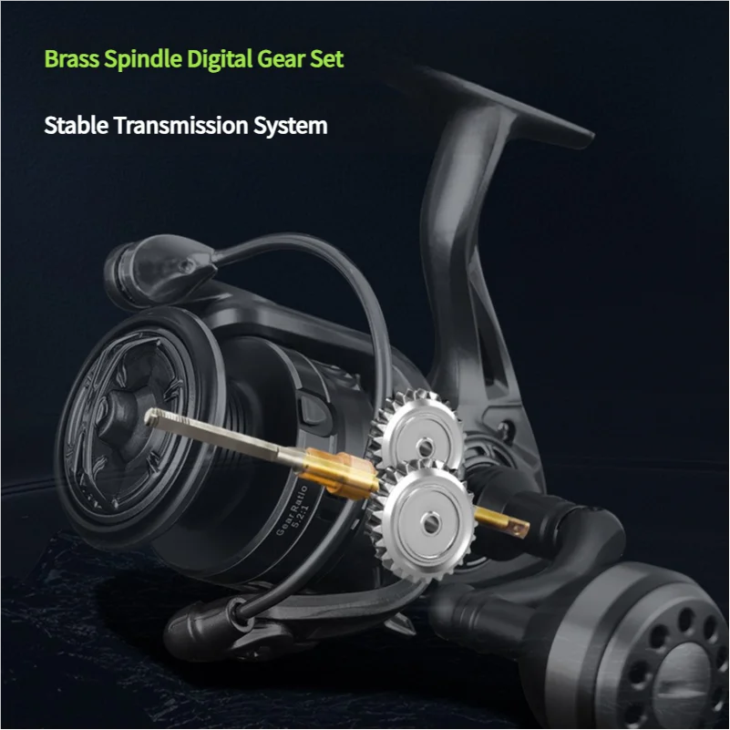 Carrete de pesca giratorio de agua salada Mavllos KATLA relación 5,2: 1 carrete de Metal CNC IPX6 carrete de pesca de lubina de doble rodamiento impermeable - imagen 5