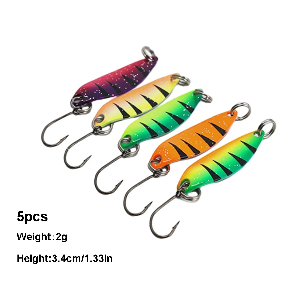 43 Uds cebo de trucha cuchara de pesca con lentejuelas juego de señuelos cuchara de Metal señuelo de pesca Wobbler fundición accesorios de aparejos de Jigging - imagen 5