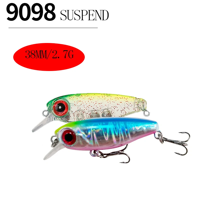 38mm 2,7g Mini colgar Minnow Señuelos de Pesca cebo duro Artificial Pesca Wobbler para Lucio Jerkbait Swimbait Accesorios - imagen 4
