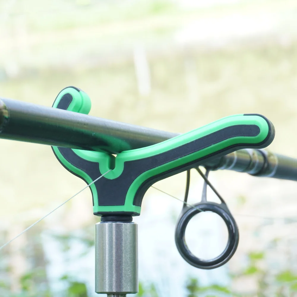 Hirisi, 1 Uds., cabezal de descanso para caña de pescar de carpa para palos de banco de pesca, barra de zumbido, alimentador, cabezal de apoyo para caña, accesorios de pesca - imagen 4