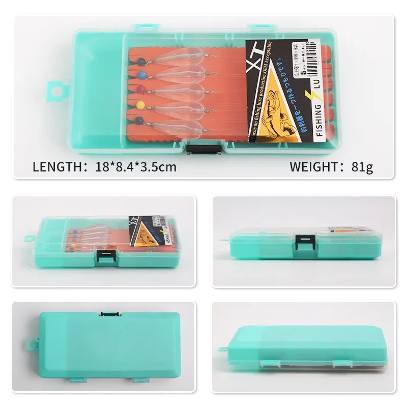 Señuelo de cebo atado con semilla de melón, conjunto de sedal de lentejuelas, escala de hueso de pescado, señuelos de feijero, combinación de cola, accesorios de equipo de pesca Luya - imagen 3