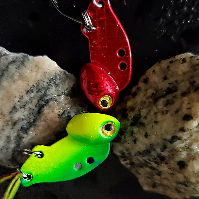 MUKUN 1 Uds Mini VIB Señuelos de Pesca 3g/6g pequeño Crankbait Spinner cebo que se hunde cebo duro Artificial pesca Takcle - imagen 4