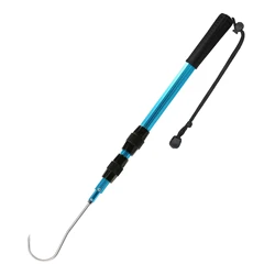 SANLIKE-jaqueta de pesca telescópica con anzuelo de acero inoxidable, poste de aleación de aluminio con mango suave de EVA, accesorio de herramienta para anzuelo de lanza de pesca
