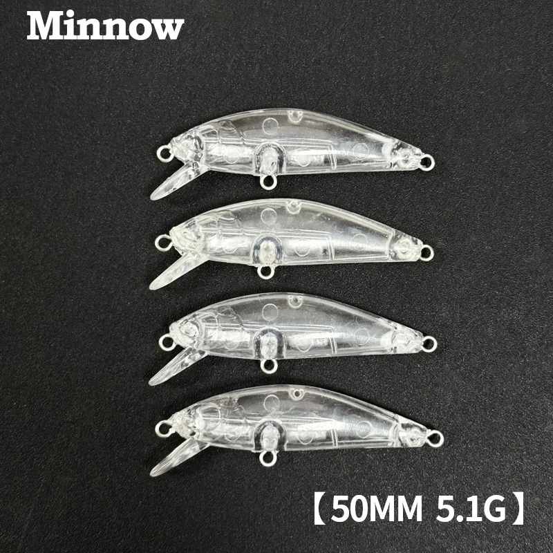 20 piezas cebo de pececillo en blanco sin pintar, 5g, 50mm, Mini señuelo de pececillo que se hunde, Jerkbait Wobblers, cebo duro Artificial, trucha, lago, Swimbait