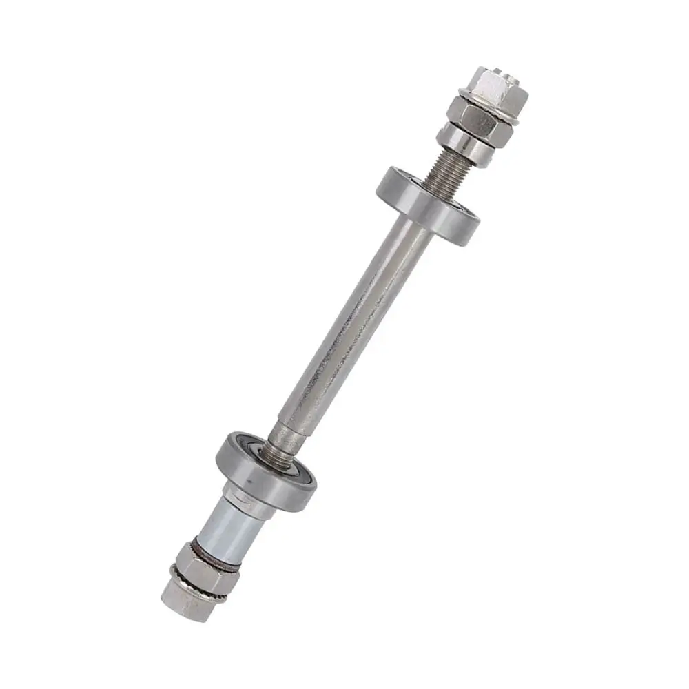 Longitud duradera 140mm 180mm eje de cubo de rueda de bicicleta palanca de eje sólido plateado de Metal 6000 rodamiento eje de cubo trasero delantero bicicletas de carretera - imagen 5