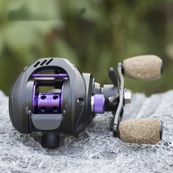 Carrete Baitcasting aluminio – arrastre fuerte para agua dulce y salada