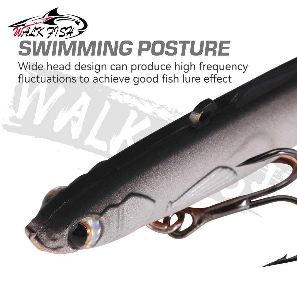 WALK FISH 18g 28g señuelo de Pesca con vibración Shiriten Baguette silicona Rattlin Vibs señuelo suave Pesca Jig Pesca en hielo señuelo giratorio - imagen 2