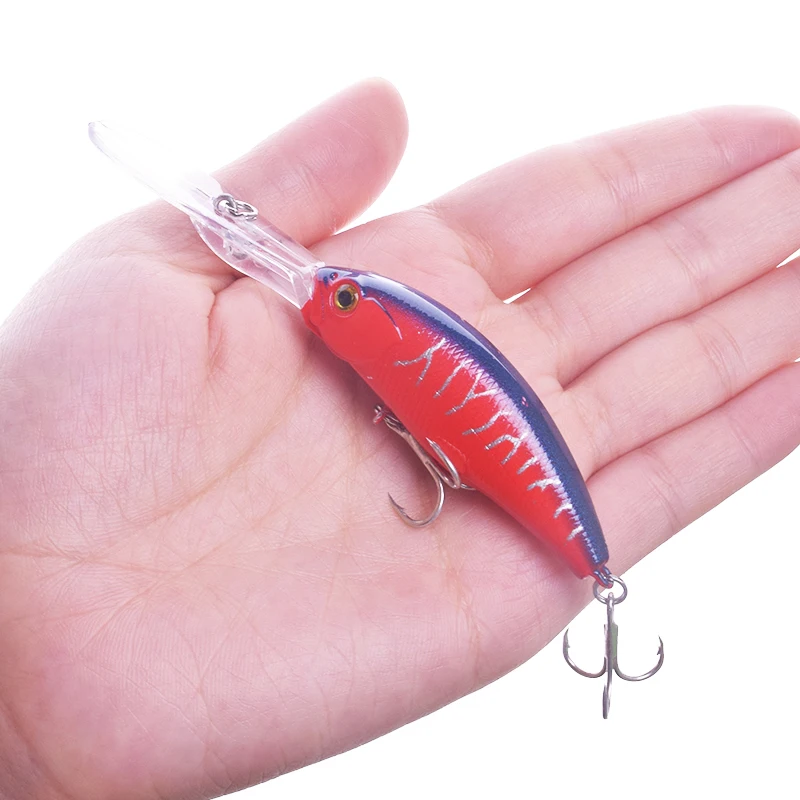 Señuelos de Pesca de pececillos, cebo duro Artificial, Wobbler Swimbait, Crankbait para lubina de mar, aparejos de Lucio, 10cm, 8g, 1 pieza - imagen 5