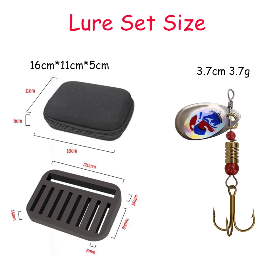 16 Uds cebo para trucha 3,7g cuchara de Metal señuelo de Pesca Wobbler fundición Jigging aparejos accesorios Pesca - imagen 3