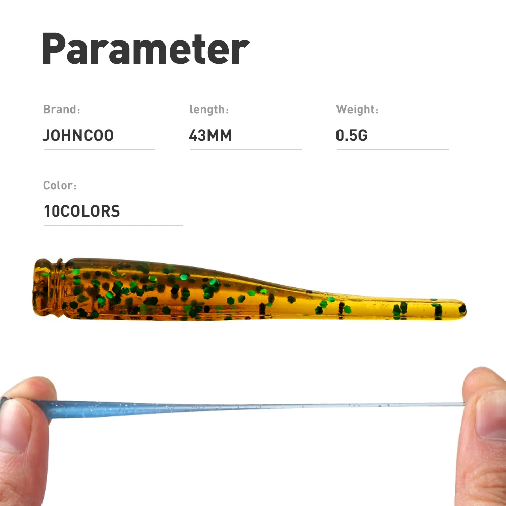 Señuelo flotante suave TPE para trucha, cebo Artificial UL, Flexible, de 43mm, 0,5g, Swimbait, Pesca en roca ligera - imagen 2