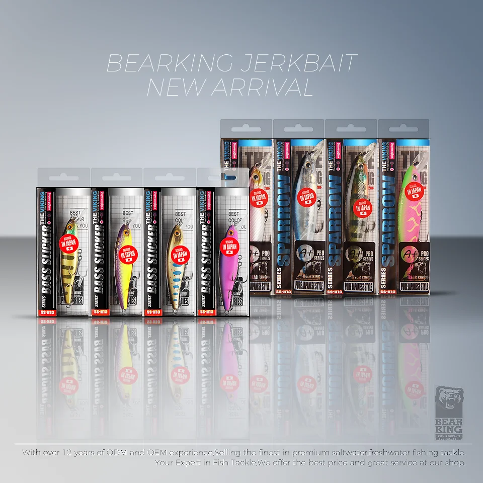 BEARKING Squad Minnow 95mm 14,8g 65mm 6g sistema de peso de tungsteno SP Señuelos de pesca colores surtidos manivela Wobbler cebo de manivela - imagen 5