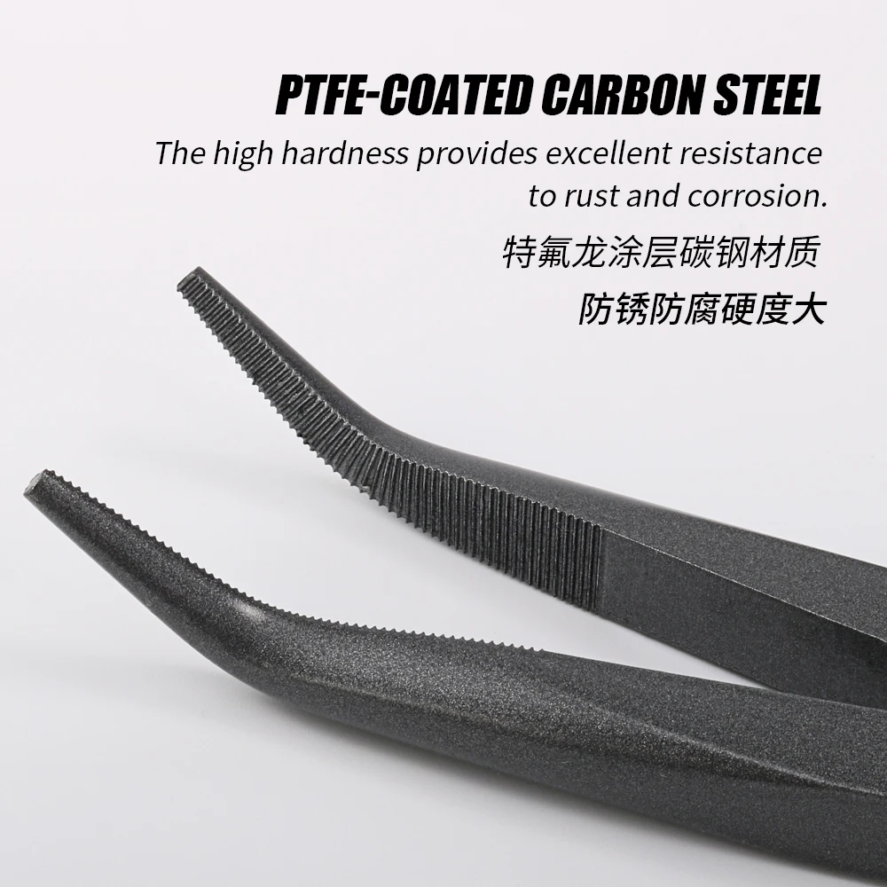 JIGGING PRO-Alicates de pesca de punta doblada de 11 ", multiherramienta para agua salada, equipo de pesca de acero con alto contenido de carbono recubierto de teflón - imagen 3