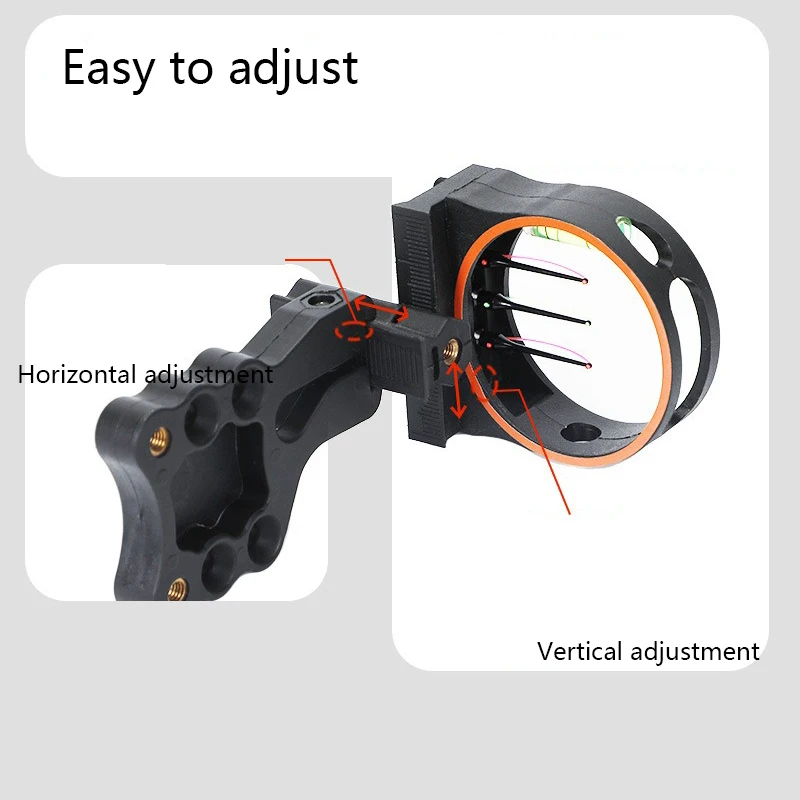  Arco compuesto de 3 pines de nailon para principiantes de mano derecha, accesorios de tiro con arco al aire libre - imagen 4