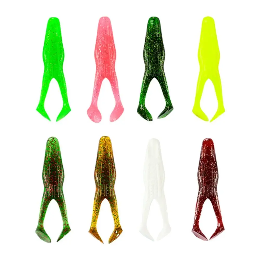 Aparejos de pesca al aire libre, Señuelos de Pesca de rana suave de silicona, ojos 3D, producto de equipo de pesca suave, 10,5 cm/12g, señuelo de pesca Jigging, 2 uds. - imagen 3