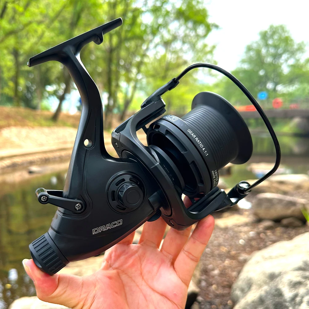 Carretes de pesca giratorios grandes, doble freno, carrete de mar de alto rendimiento, brazo basculante, copa de línea de Metal, arrastre fuerte, agua de mar de larga distancia - imagen 5