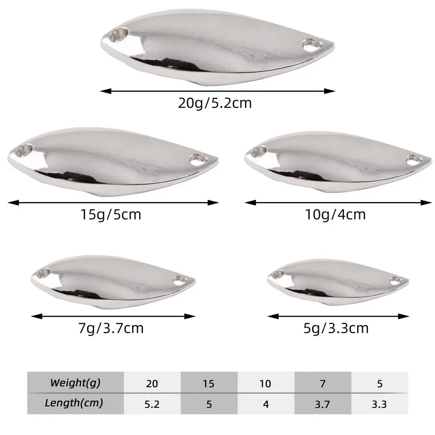 1 Uds 5g-20g plata oro Metal lentejuelas Señuelos de Pesca cuchara señuelo Jig cebos duros lubina señuelos de mar Spinner Wobbles aparejos de pesca - imagen 2
