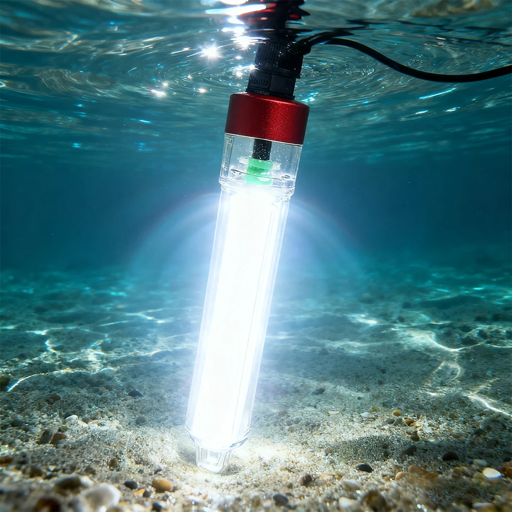 1 unidad de nueva pequeña luz de pesca LED subacuática, con conexión de 5V/12V para un fácil cambio, iluminación subacuática portátil para exteriores - imagen 2