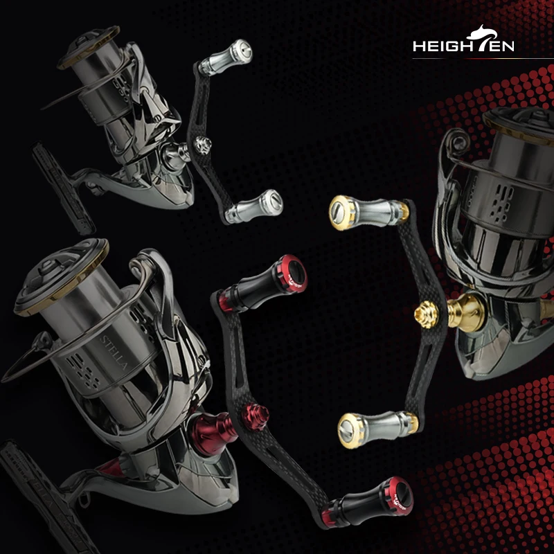 HEIGHTEN Carrete de carbono giratorio, mango de 90mm para Shimano Daiwa - imagen 2