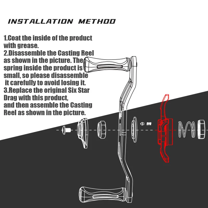 HAIBO CNC serie Arise DIY aleación de aluminio estrella arrastre piezas personalizadas para Arise UT/AIR/ELITE/PRO + accesorios de carrete de pesca de fundición - imagen 4