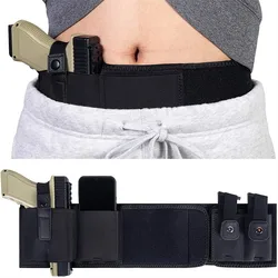 Funda Pistola Banda Abdominal Oculta con Portacargadores para Caza