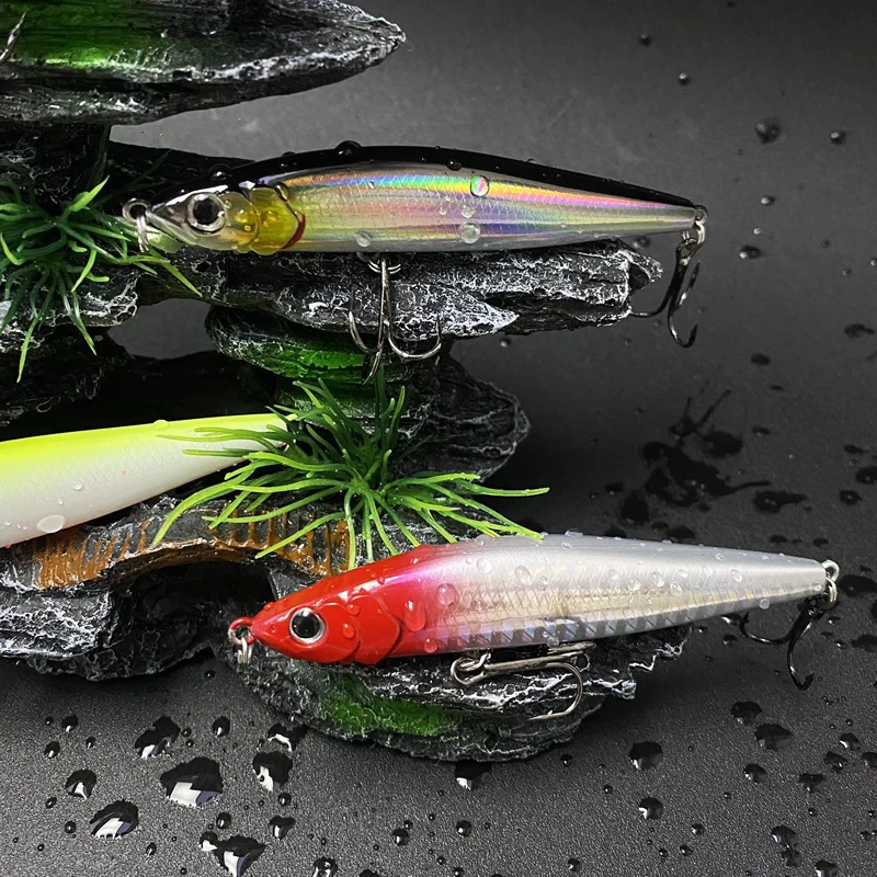 Señuelo tipo lápiz que se hunde de 85mm y 16g con cuentas magnéticas para pesca de Lucio, cebo duro Artificial en alta mar, equipo de pesca - imagen 5