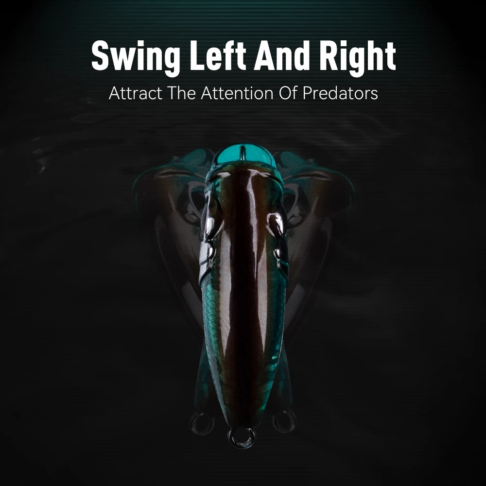 Kingdom Micro Minnow señuelos 2,4g 35mm Z-Action flotante Popper cebo Artificial un solo gancho Topwater Wobbers duros para pesca de lubina - imagen 4