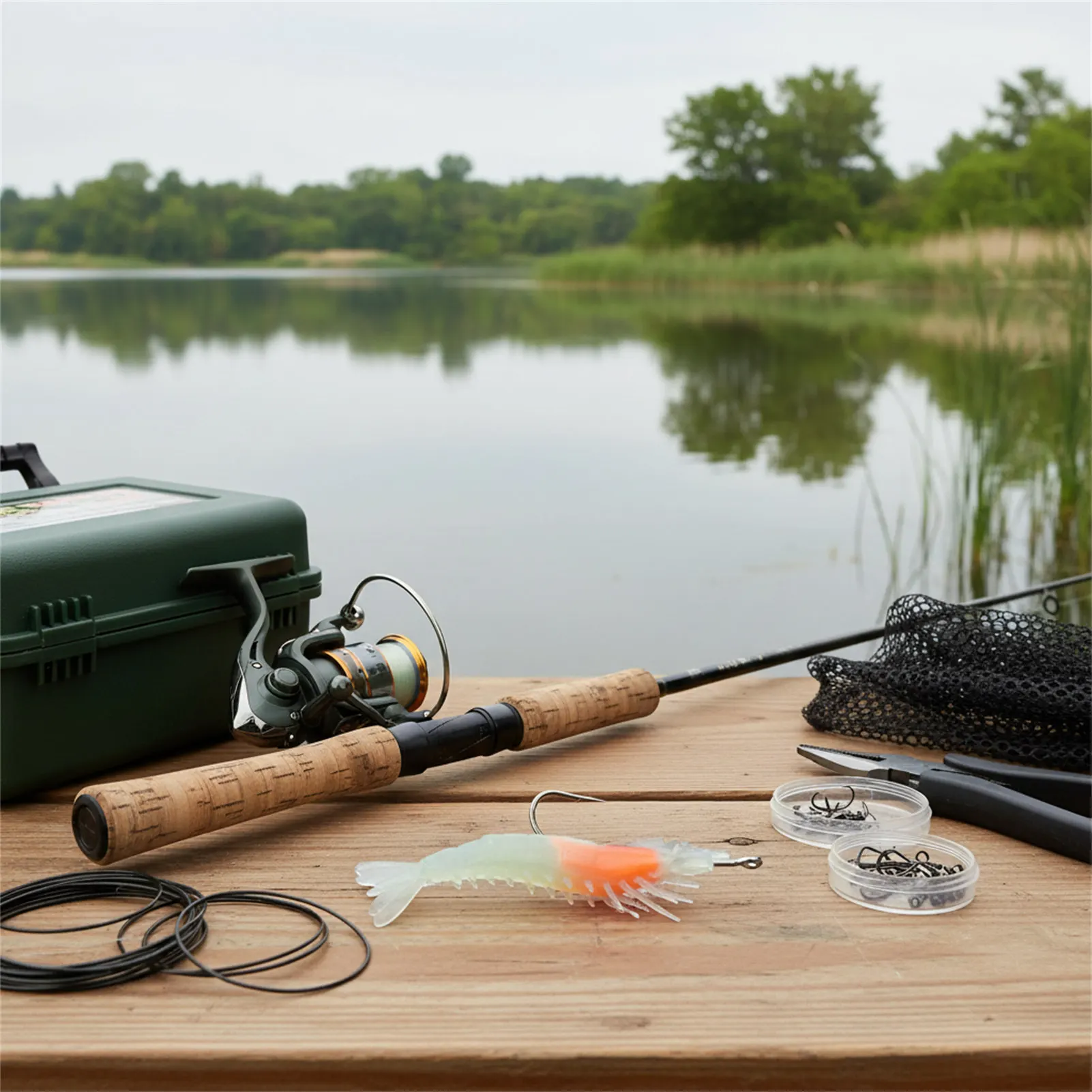 Señuelos de pesca luminosos de 6cm, cebo falso portátil de 3g de camarón simulado, pesca en hielo, cebo de camarón realista, aparejos de pesca al aire libre - imagen 5