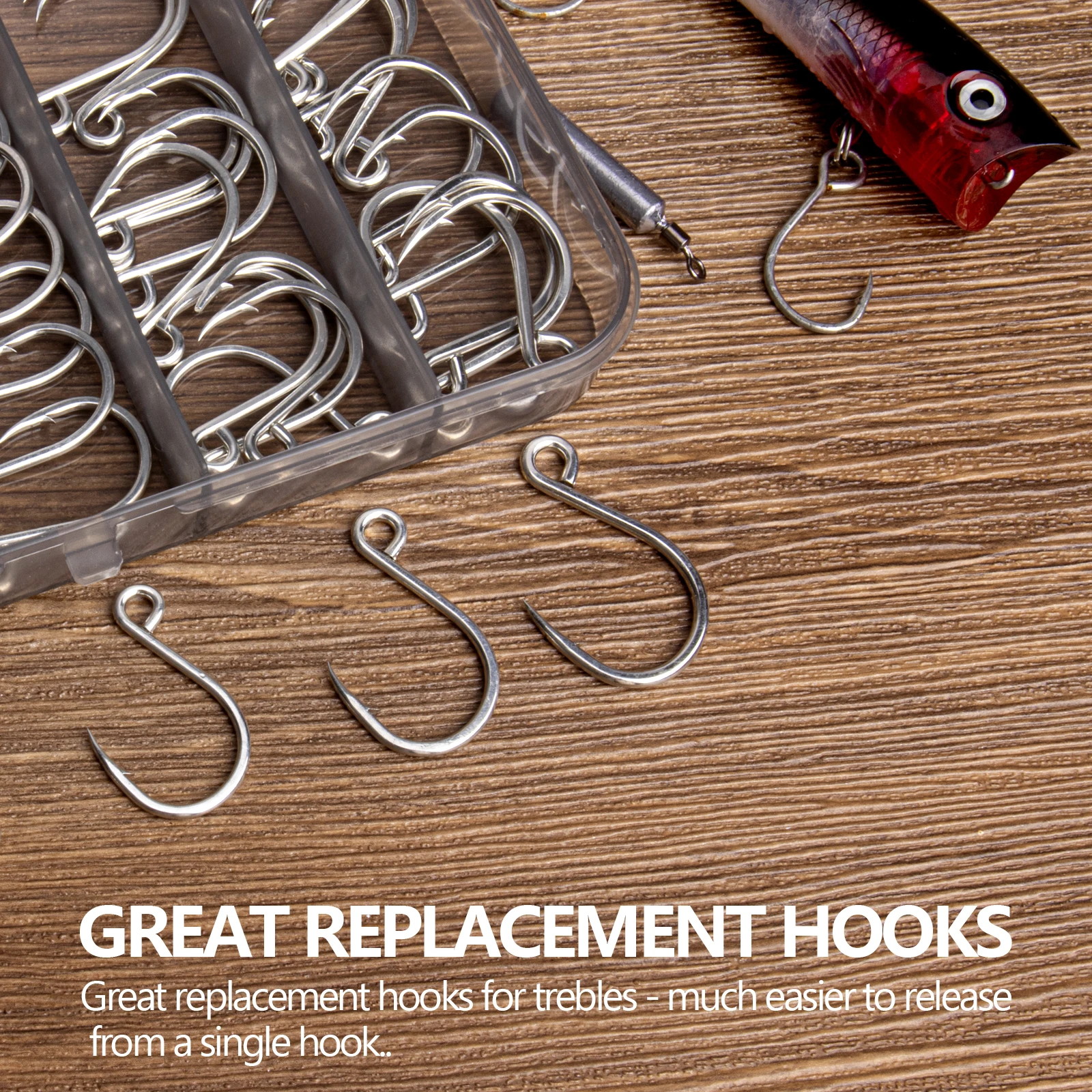 Anzuelos Jig Head acero carbono – Ojo grande para cucharas y vinilos - imagen 5