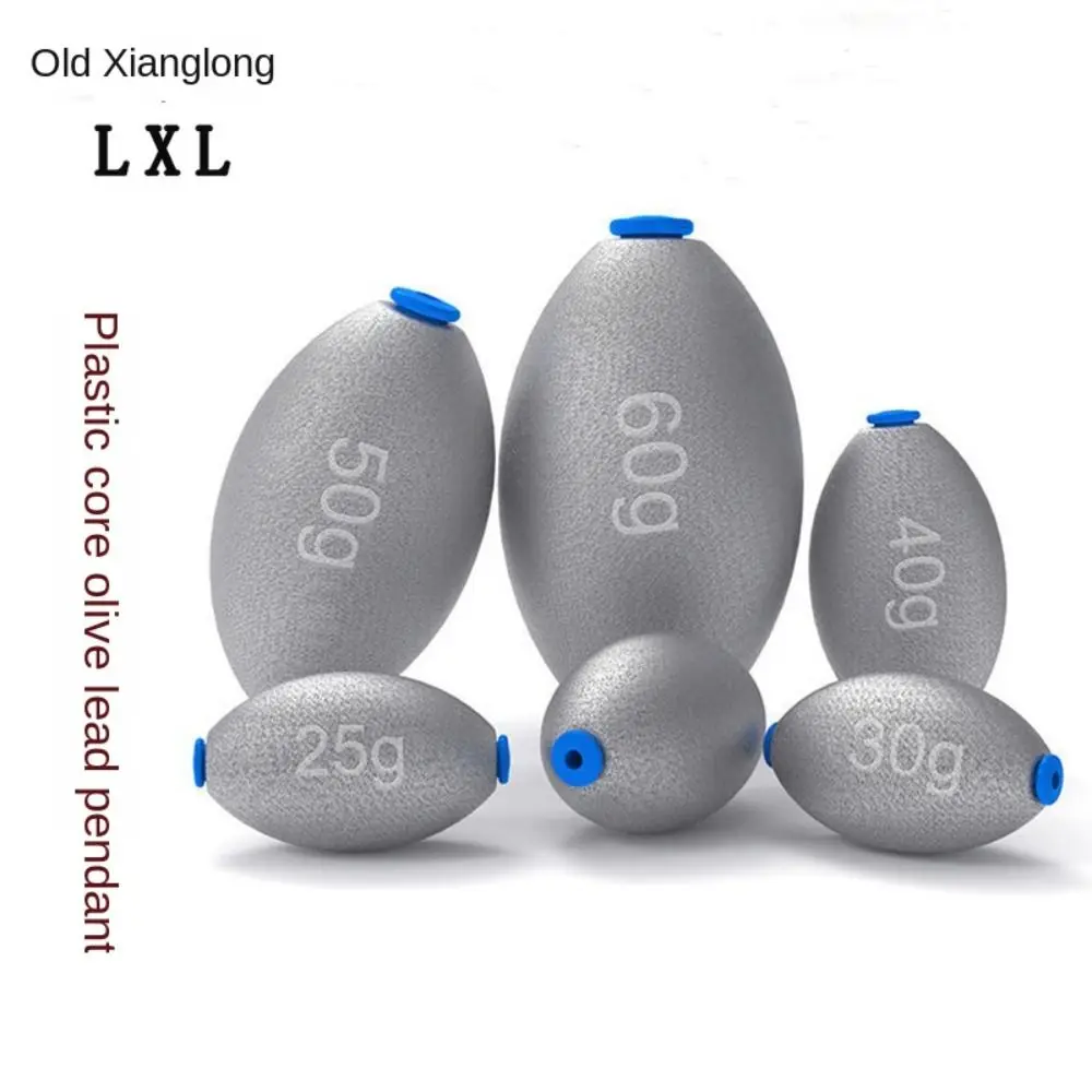 Plomo de pesca de carpa con tapón de plástico, peso en forma de oliva, plomo de núcleo suave de silicona, 3g-50g, 10 Uds. - imagen 2