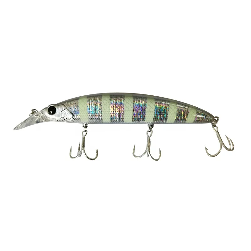 LUTAC Weihai-aparejos de Pesca, cebo duro Minnow, 110mm, 21g, Carpa, productos de Pesca láser - imagen 5