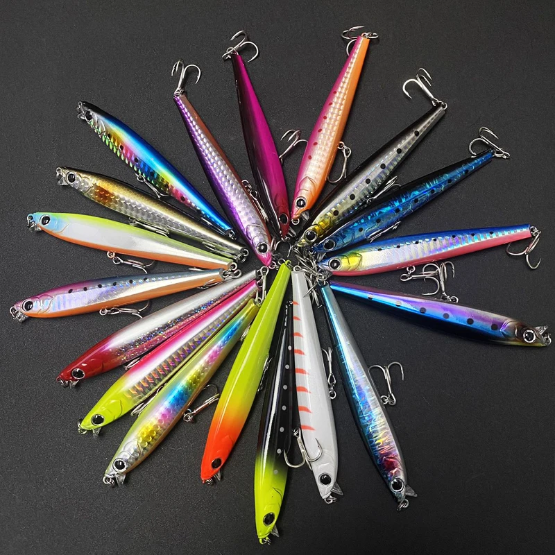 Señuelo de Pesca de pececillo hundido, 105mm, 31g, cebo duro Artificial de fundición larga, Lucio de agua salada para Wobbler Swimbait, accesorios de Pesca - imagen 5