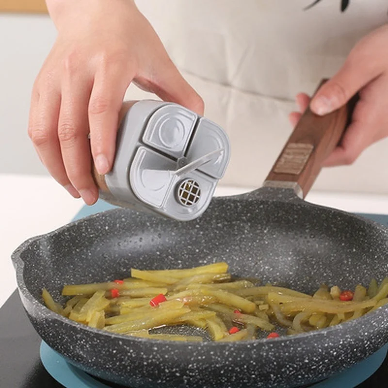 Kit de especias para acampar y viajar, agitador de especias para condimentos, dispensador de plástico 4 en 1, contenedores de especias para acampar, 1 ud. - imagen 4