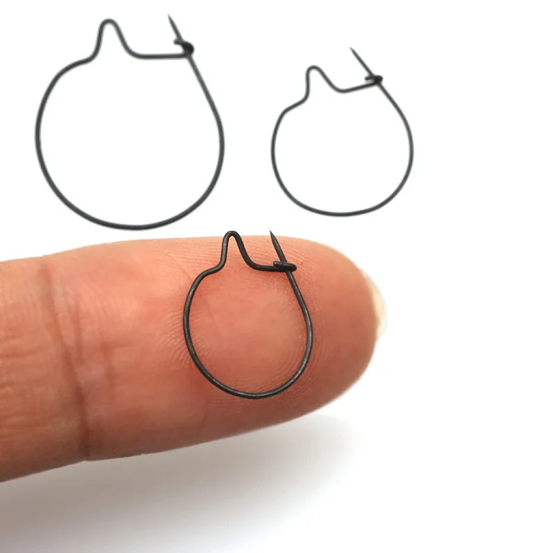 Ganchos de anillo de cebo para pesca de carpa, gancho de señuelo vivo, aparejo de pelo Chod, 20/40 piezas - imagen 5