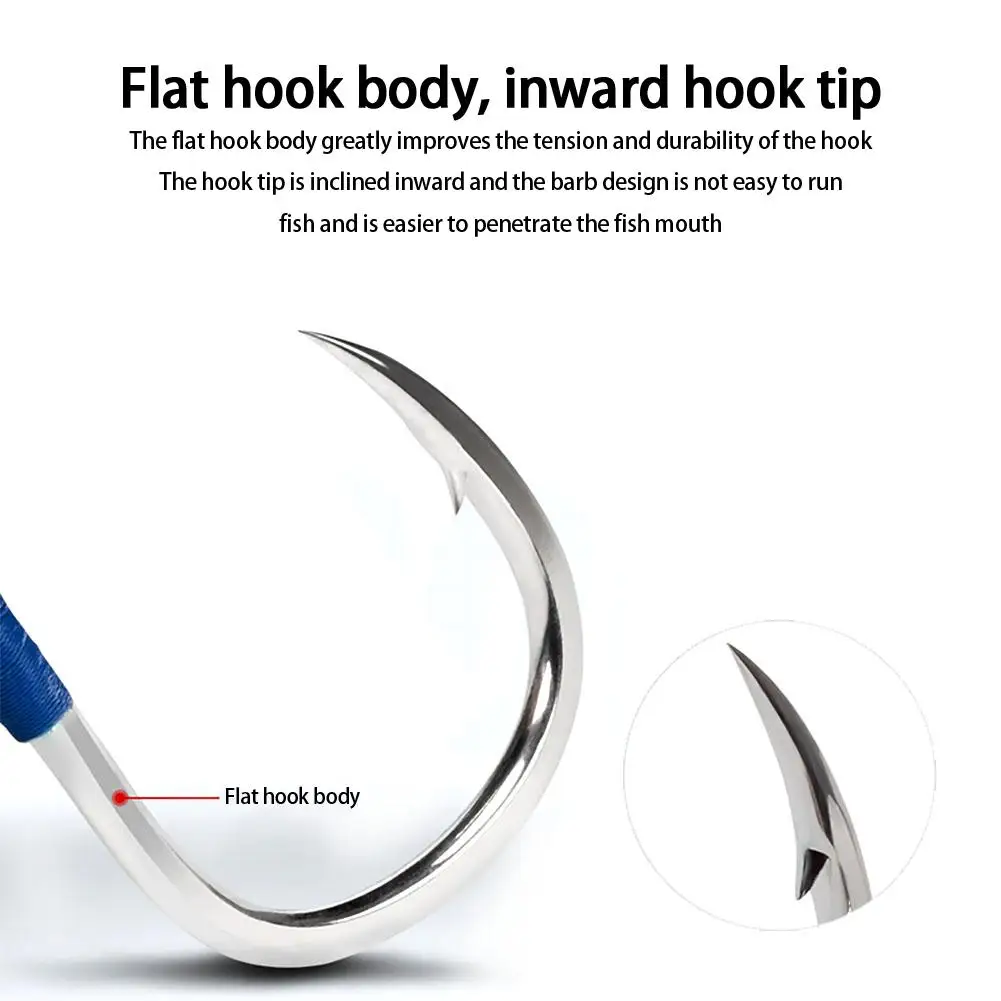 Anzuelos de pesca de 2 piezas con plumas de colores, accesorios para equipos de pesca - imagen 3