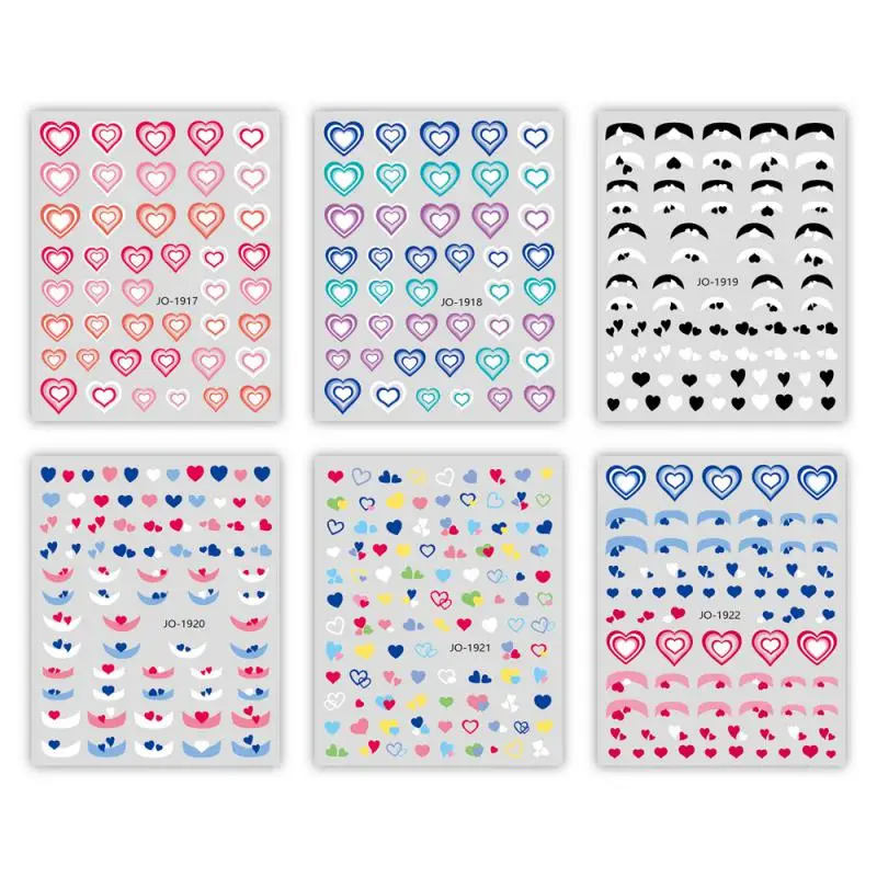 Linda pegatina 3D para uñas, diseños de flores, mariposa, estrella, corazón, transferencia autoadhesiva, deslizadores, calcomanías, decoración de Arte de uñas - imagen 4