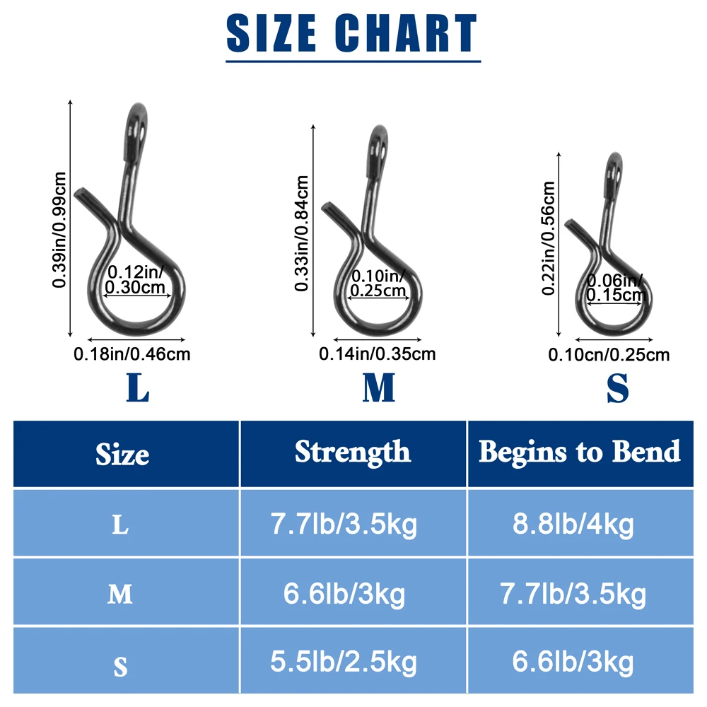 300 Uds/150 Uds broches de pesca con mosca de acero inoxidable cambio rápido conectar Snap para moscas anzuelos señuelos sin nudo broche de pesca con mosca rápida - imagen 2