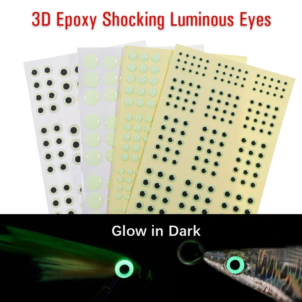 Wifreo-Ojos de pez 3D luminosos, señuelo que brilla en la oscuridad, para moscas Streamer, Material para hacer cebo, plantilla de agua salada, 69/183 piezas - imagen 2