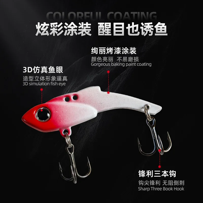 Señuelos de Pesca de Metal VIB, 3,5g, 5g, 7g, Mini cebo duro Artificial que se hunde, plantilla de trucha, lentejuelas, aparejos de Pesca temblorosos - imagen 2