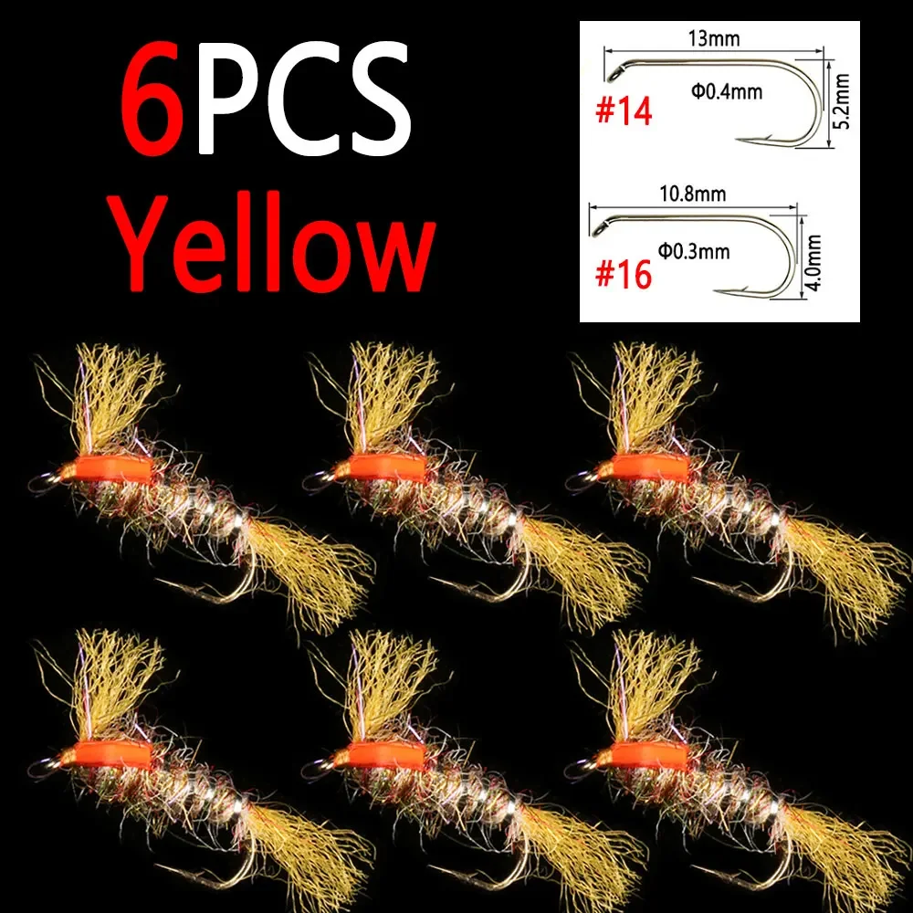 6pcs Yellow