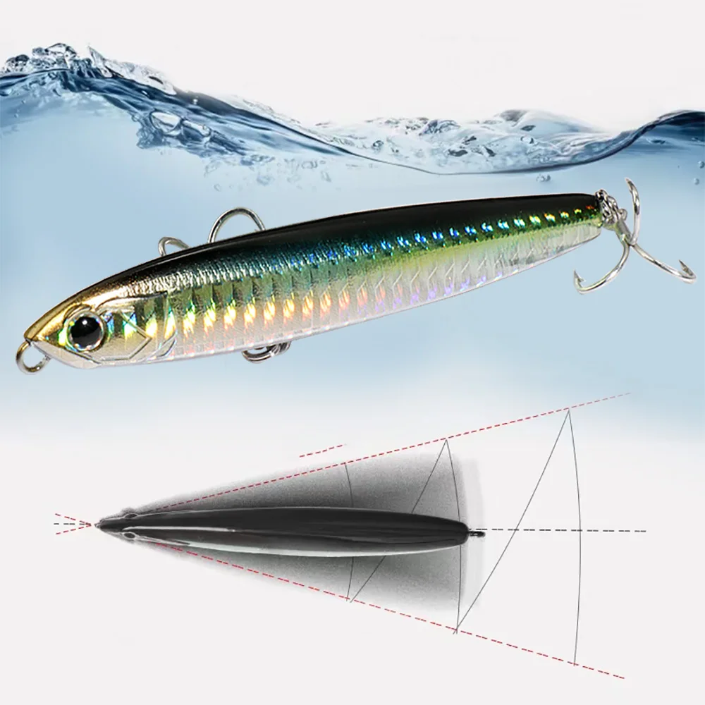 Señuelo de lápiz que se hunde 24g, 10cm, transferencia por gravedad, Wobbler, Swimbait, Kit de Pesca, anzuelo Jerkbait, Popper, aparejos de Pesca de mar, cebo Artificial - imagen 4