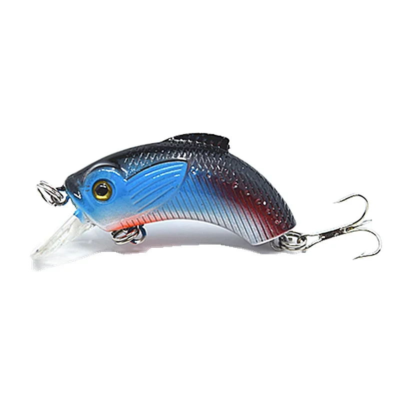 Señuelo de pesca Wobbler duro Crankbait, 70mm, 6,5g, flotante, ojos de pez 3D, cebo Artificial con buenos anzuelos, 1 ud. - imagen 5