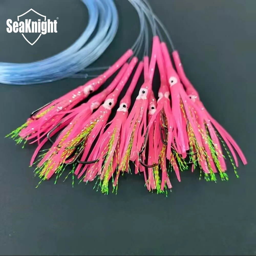 Seaknight-cebo de Pesca de Mar luminoso, señuelo de cola de pelo, anzuelo de pez espada, juego de Señuelos de Pesca de Mar, cebos brillantes de pesca en barco, novedad de 2024 - imagen 2