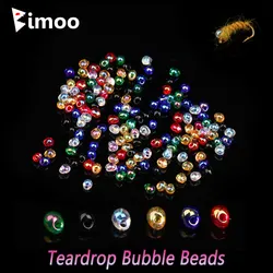 Bimoo 100 Uds 2,8mm/0,11 pulgadas cuentas de burbujas de lágrima de plástico Material para atar moscas cuentas transparentes para atar # 8~ # 12 Bug Midge Ninfa Emeger