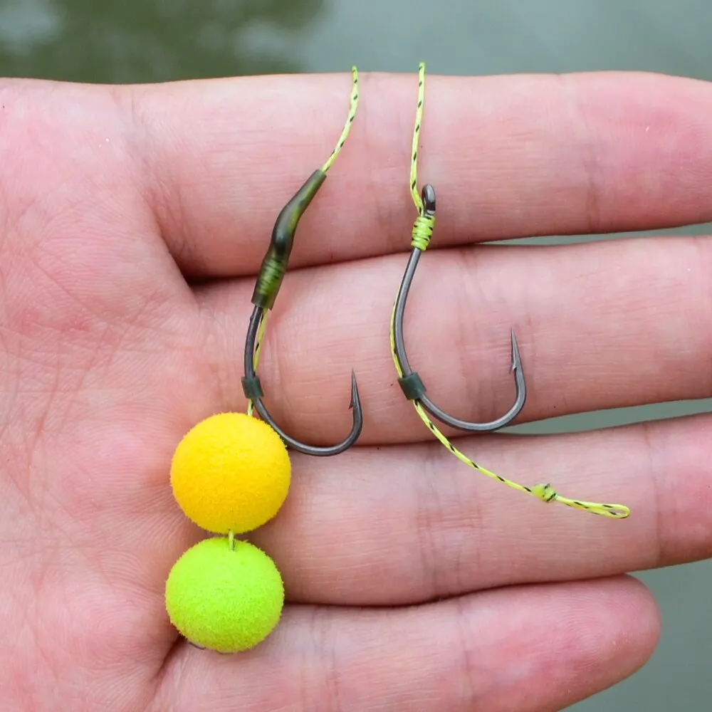 Hirisi 50 Uds. Ganchos de púas revestidos de acero de alto carbono, ganchos de pesca para carpa, paquete de accesorios 8015 - imagen 3