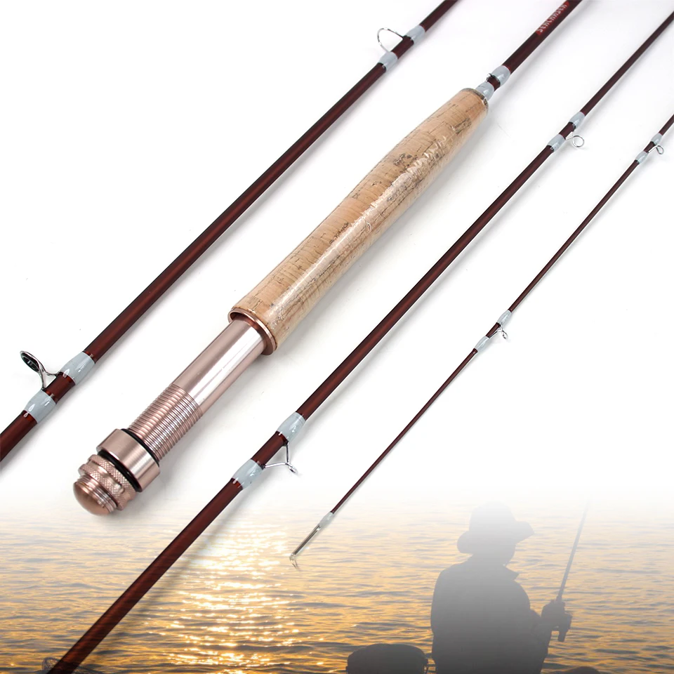 Esta caña de pescar con mosca de cuatro secciones combina características ligeras y prácticas, hace un trozo profesional de aparejos de pesca. - imagen 2